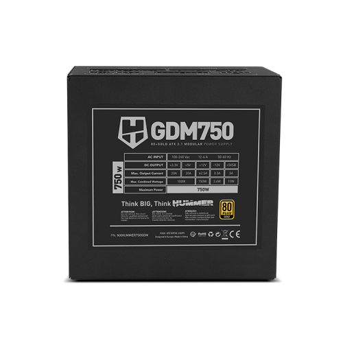 Fuente de Alimentación Nox Hummer GDM/ 750W/ Ventilador 12cm/ ATX 3.1/ PCIe 5.1/ 80 Plus Gold_6