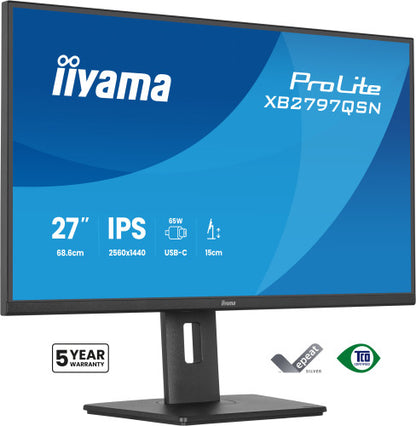 MONITOR IIYAMA, 27", IPS, 4-SIDE SLIM BEZEL 2560X1440 75HZ_0