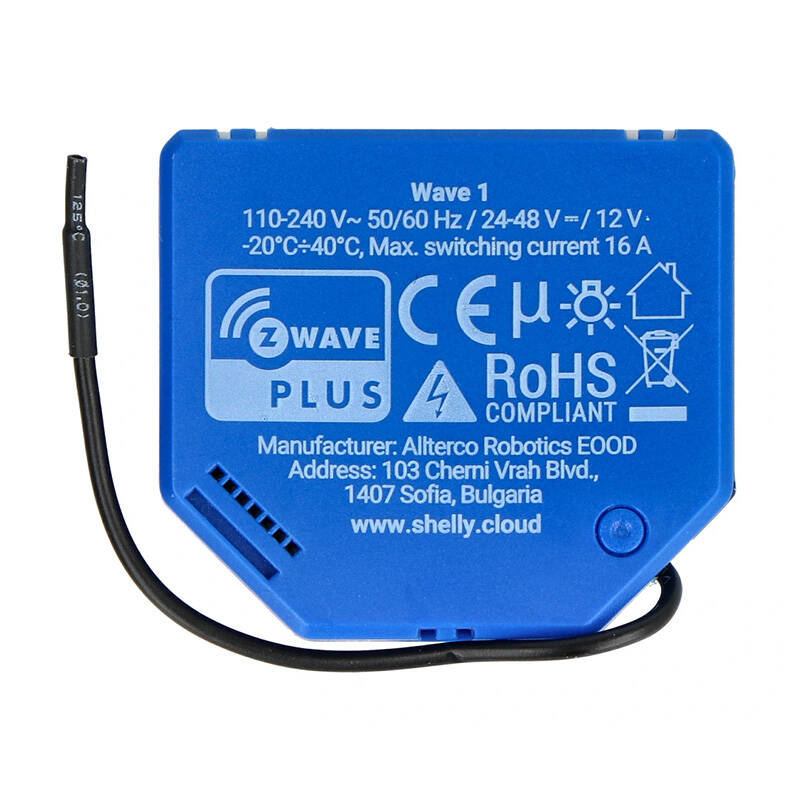 Shelly Qubino Wave 1 Controller, 1-channel, Z-Wave_1