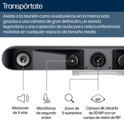Videobar HP - POLY / Preto / V52_3