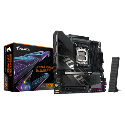 Mainboard GIGABYTE B850M AORUS ELITE WIFI6E / Preto_0