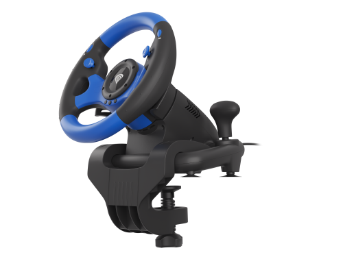 Volante GENESIS Seaborg 350 / Preto e Azul / USB / Nintendo Switch, PC, PS4, PS3, Xbox 360, Xbox One, Xbox Series S, X_2