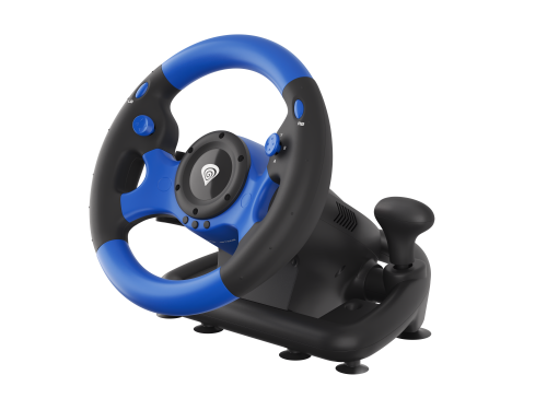 Volante GENESIS Seaborg 350 / Preto e Azul / USB / Nintendo Switch, PC, PS4, PS3, Xbox 360, Xbox One, Xbox Series S, X_3