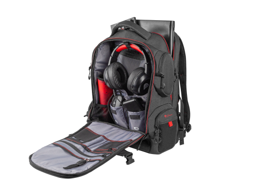Mochila GENESIS / Preto e Vermelho / 43,9 cm (17.3")_1
