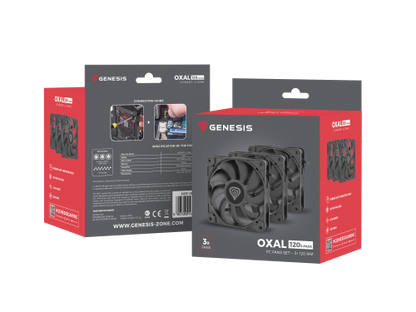 Carcasa de Computador Genesis / Preto / Ventilador 12 cm / 3 Peças_4