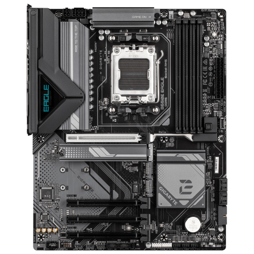 GIGABYTE B650E EAGLE Placa Base â Procesadores AMD Ryzen 9000 Series, VRM de 8+2+2 fases, hasta 8200 MHz DDR5 (OC), 1x PCIe 5.0 + 2x PCIe 4.0 M.2, LAN 2.5 GbE, USB 3.2 Gen 2_1