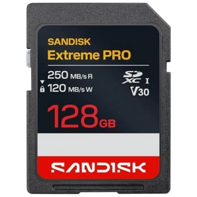 SANDISK EXTREME PRO SD UHS-I 128GB SD 250MB/S(R) / 120MB/S(W)_0