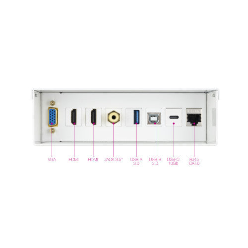 Caja de Conexiones Nanocable 10.35.0004/ VGA - 2x HDMI - Jack 3.5 - USB 3.0 - USB Tipo-C - USB 2.0 - RJ45_3