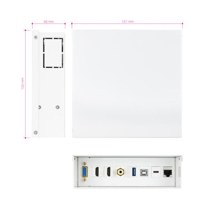 Caja de Conexiones Nanocable 10.35.0004/ VGA - 2x HDMI - Jack 3.5 - USB 3.0 - USB Tipo-C - USB 2.0 - RJ45_5