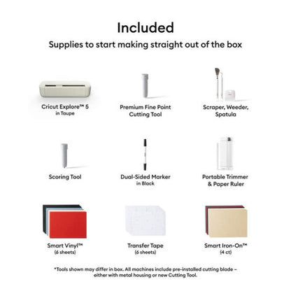 CRICUT EXPLORE 5 ESSENTIALS BUNDLE TAUPE_1