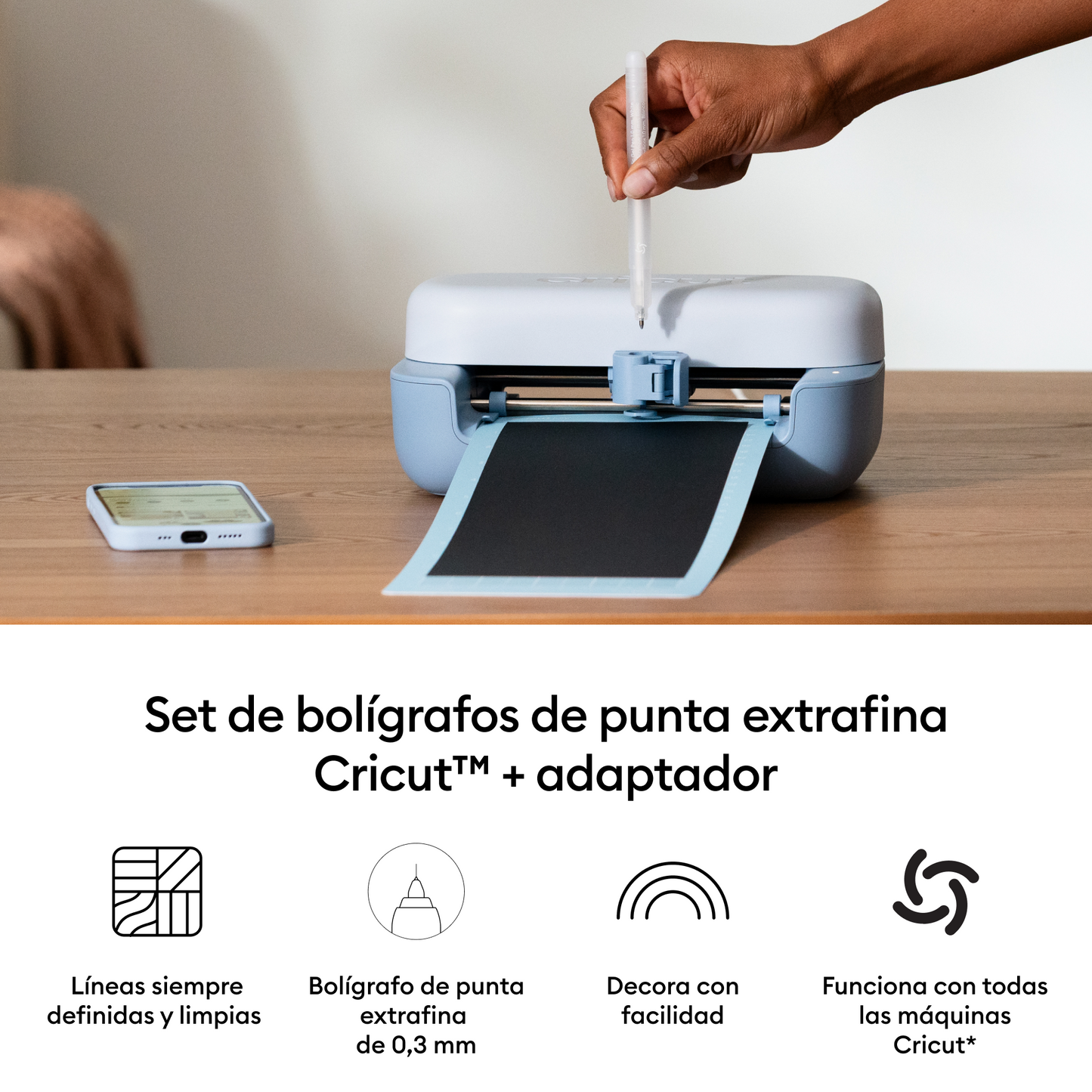 CRICUT SET DE BOLÃGRAFOS DE PUNTA EXTRAFINA , 0,3 MM (3 UDS.) + ADAPTADOR_2