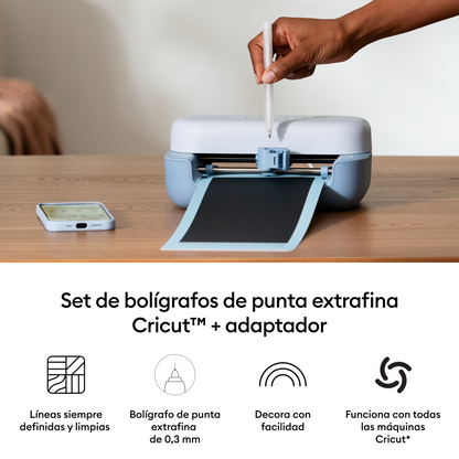 CRICUT SET DE BOLÃGRAFOS DE PUNTA EXTRAFINA , 0,3 MM (3 UDS.) + ADAPTADOR_2
