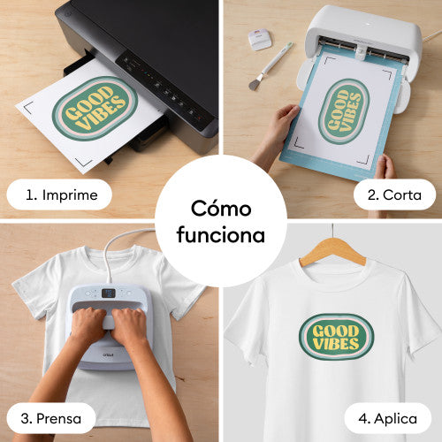 CRICUT PRINTABLE IRON-ON FOR BRIGHT FABRIC A4 - 5 SHEETS_2