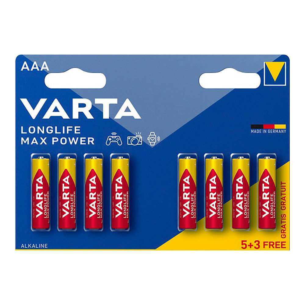 Pack 10 blisters pilha alcalina aaa de mÃ¡xima potÃªncia e longa vida - lr03 (blister 5+3 uds) Ã¸10,5 x 44,5 mm_0