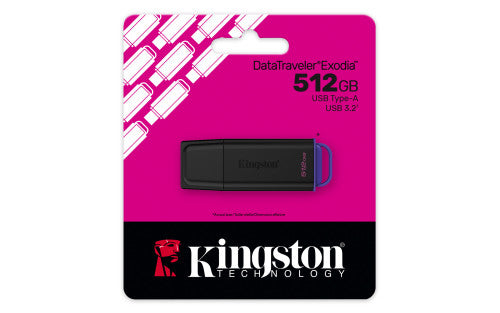 Kingston Technology DataTraveler 512GB PortÃ¡til USB 3.2 Gen 1 Exodia Negro + Violeta_4