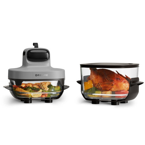 Dreame Tasti Sencillo Independiente 1500 W Freidora de aire caliente Negro, Transparente, Blanco_0