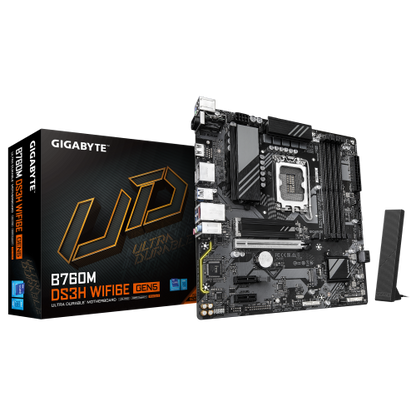 Placa Mãe GIGABYTE B760M DS3H WIFI6E GEN5 / LGA 1700 / Micro ATX_0