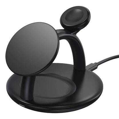 Holder with magnetic wireless charger 3in1 Choetech T587-F for Apple iPhone/Airpods/Apple Watch 15W/5W/2,5W_0