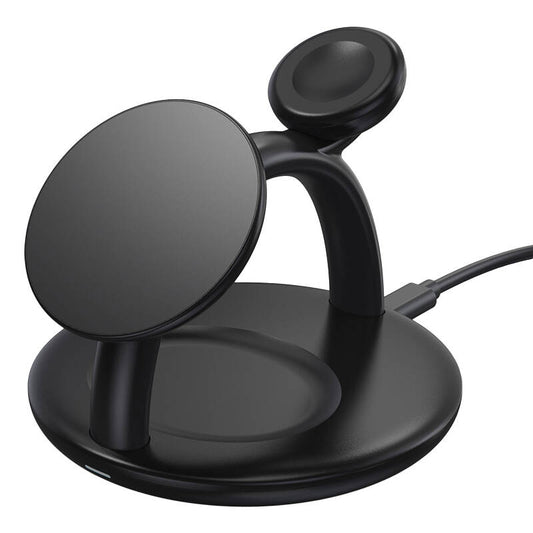 Holder with magnetic wireless charger 3in1 Choetech T587-F for Apple iPhone/Airpods/Apple Watch 15W/5W/2,5W_0