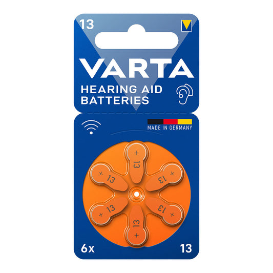 1x6 Varta Hearing Aid Batteries Type 13             24606101416_0