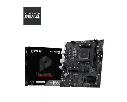 PLACA MSI PRO B550M-B,AMD,AM4,B550,2DDR4,64GB,HDMI+DP,GBLAN,4SATA3+2M.2,7USB3.2,MATX_0