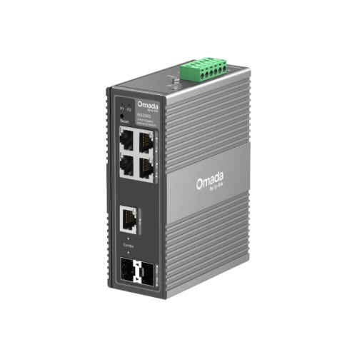 Switch TP-LINK OMADA 6-Portas / Industrial / Easy Managed / Preto / IES206G_1