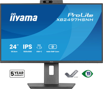MONITOR IIYAMA XB2497HSN-B1, 23,8", PROLITE, PANEL IPS, PUERTO USB-C, RJ45 (LAN), SOPORTE ERGONOMICO_1