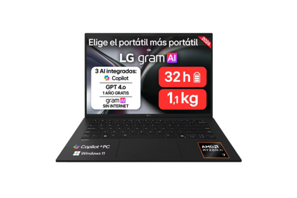 PORTATIL LG GRAM 14" 14Z95U, WINDOWS 11 HOME, RYZEN AI 7 450, 32 GB RAM, 512 GB SSD, PANTALLA IPS (1920*1200)_1