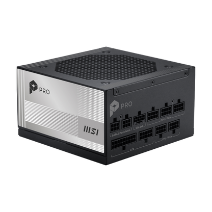 FUENTE ALIMENTACION MSI PRO A1000PL PCIE5,PSU,1000W,80 PLUS PLATINUM,MODULAR,120MM,ACTIVE PFC,1XPCI-E 5 (16PIN),3XPCI-E (6+2 PIN),6XSATA (15 PIN)_0
