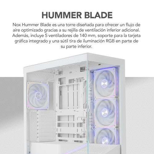 Caja Gaming Semitorre Nox Hummer Blade/ Blanca_21