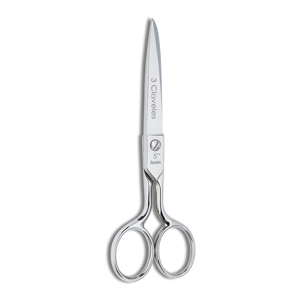 Tesoura de costura castelhana 5"b 3 claveles_0