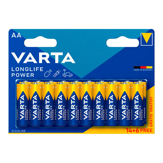 Pilha varta longlife power aa - lr6 (blÃ­ster 14+6 unid.) Ã¸14,5x50,5mm_0