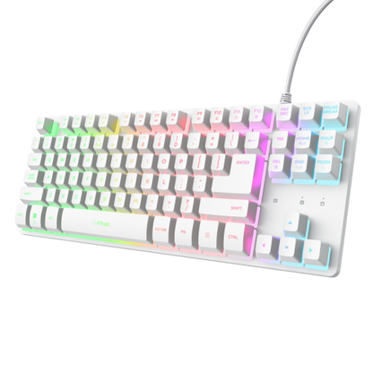 Teclado Gaming Trust Gaming GXT 833 Thado TKL 25896/ Blanco_1