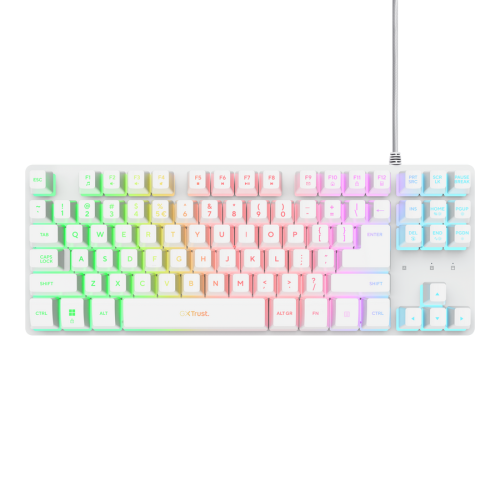 Teclado Gaming Trust Gaming GXT 833 Thado TKL 25896/ Blanco_2