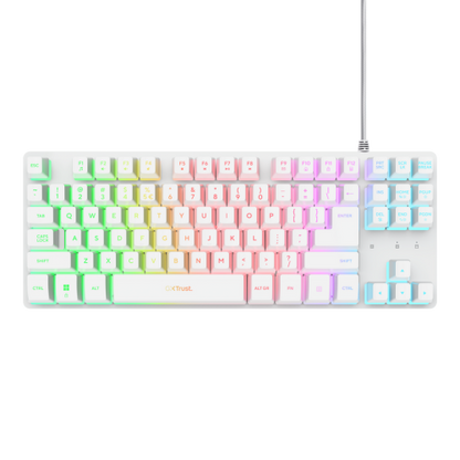 Teclado Gaming Trust Gaming GXT 833 Thado TKL 25896/ Blanco_2