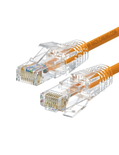 WP WPC-PAT-6AU005O-S cable de red Naranja, Transparente 0,5 m Cat6a U/UTP (UTP)_0