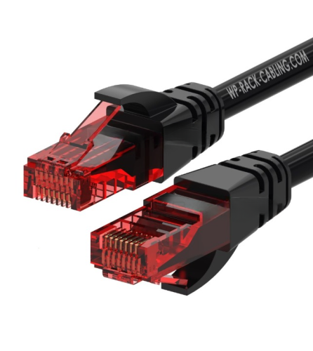 WP WPC-PAT-6U002BL cable de red Negro, Rojo 0,2 m Cat6 U/UTP (UTP)_0