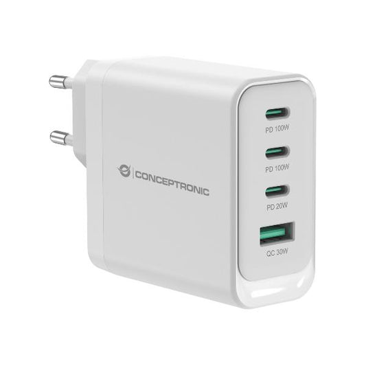 CARICATORE PD USB 4-PORTE 100W GaN, 3x USB-C, 1x USB-A, QC 3.0, PPS, PD 3.0 (ALTHEA22W100)_0
