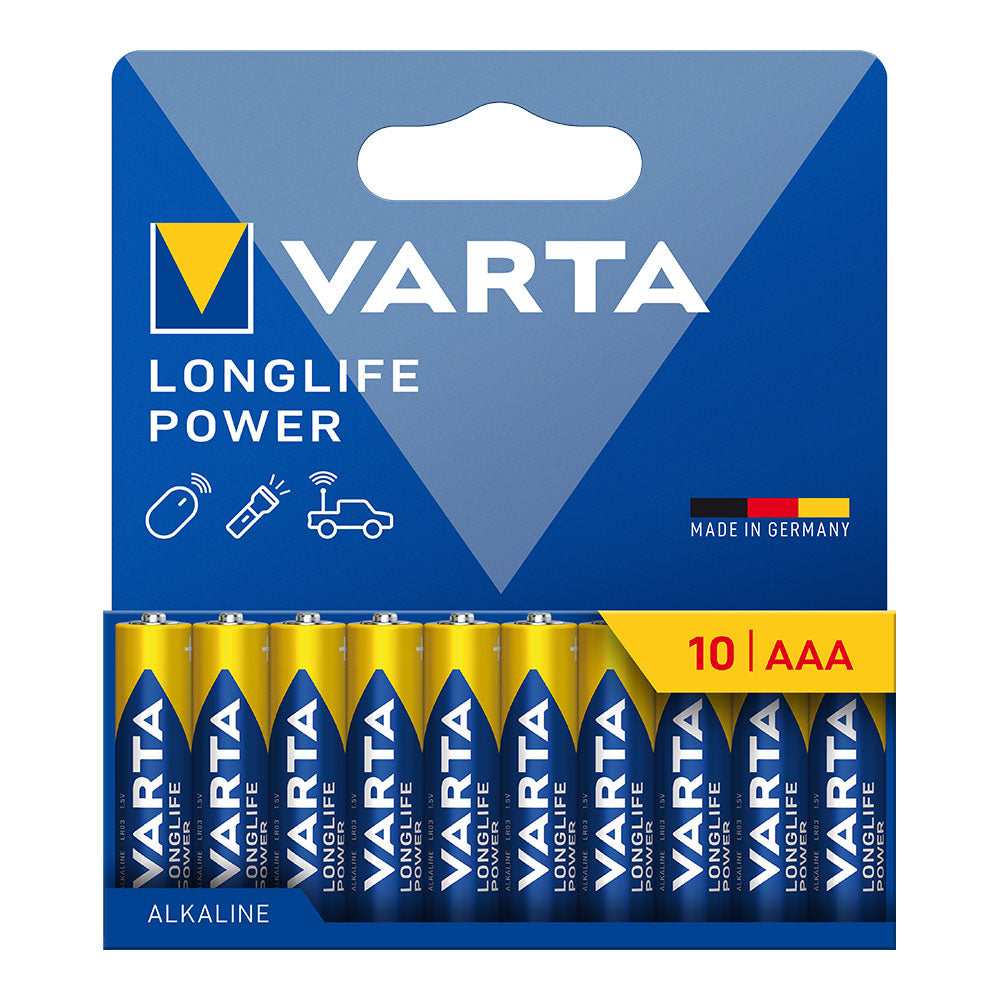Baterias VARTA Longlife Power Micro AAA LR 03 / 1x10 / 04903121761_1