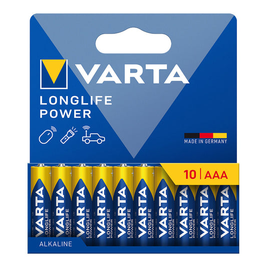 Baterias VARTA Longlife Power Micro AAA LR 03 / 1x10 / 04903121761_1