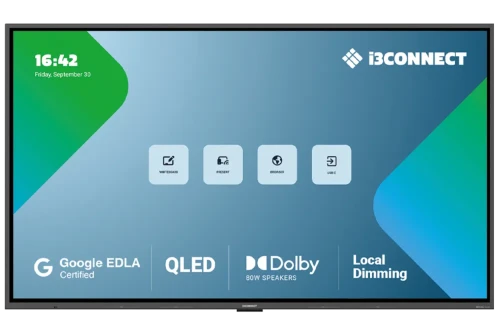 I3 CONNECT  ASPEN4 - IFP DISPLAY 65" ANDROID 15 - EDLA -  8 GB RAM â 128 GB QLED (LED DE PUNTOS CUÃNTICOS) LED DIRECTO / 3840 X 2160 PIXELS - 4K UHD / 500CD/M2 / < 8 MS /  AUDIO: 2X20V + SUBWOFER 1X40W / NO INCLUYE SOPORTE (10010821)_0