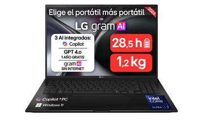 Portátil LG Gram 16Z90TL-G.AU85BN Intel Core Ultra 7-258V/ 32GB/ 512GB SSD/ 16"/ Win11_1