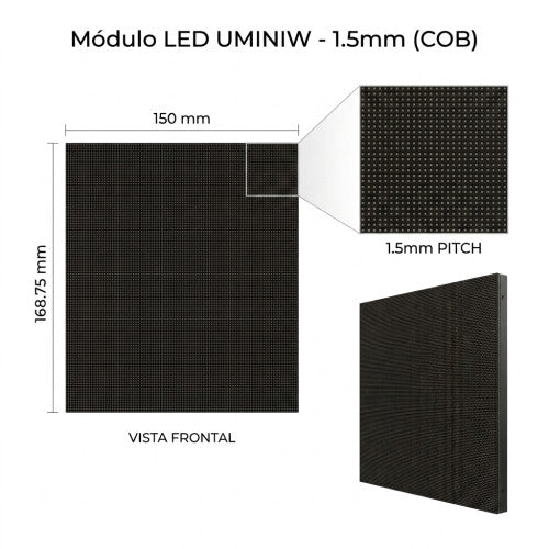 UNILUMIN MODULE 150X168.75 FOR CABINET UMINIW 1.5 LED COB SIZE: 600X337.5 MM BRIGHTNESS: 800 NITS REFRESH RATE 3840HZ MAINTENANCE FRONT (AUN2E4869A)_0
