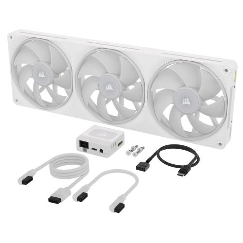 VENTILADOR CAJA CORSAIR LX RGB SERIES ICUE LINK LX360 RGB WHITE 360MM RGB FAN TRIPLE FAN CO-9051066-WW_2