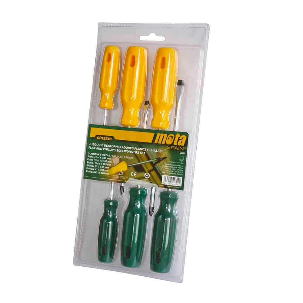 Conjunto de 6 chaves de parafusos flat e phillips dj6 mota_0