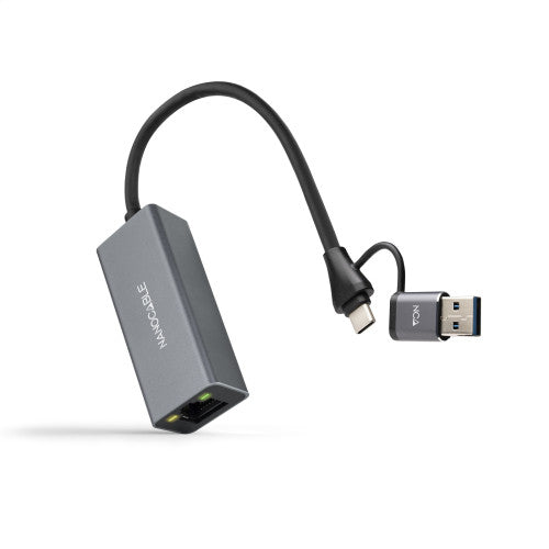 Adaptador USB Macho + USB Tipo-C Macho - RJ45 Nanocable 10.03.0411/ 1000Mbps_0