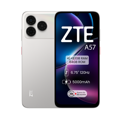 Smartphone ZTE A57 4GB/ 128GB/ 6.75"/ Plata_1