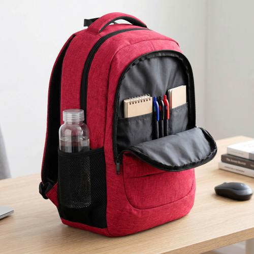 Mochila Subblim City Plus 26L Backpack para Portátiles hasta 15.6"/ Puerto USB/ Repelente al agua/ Reflectante/ Cinta para Trolley/ Roja_2
