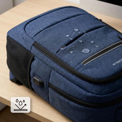 Mochila Subblim City Plus 26L Backpack para Portátiles hasta 16"/ Puerto USB/ Repelente al agua/ Reflectante/ Cinta para Trolley/ Azul_2