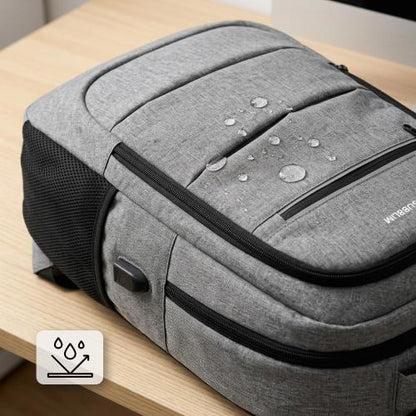 Mochila Subblim City Plus 26L Backpack para Portátiles hasta 16"/ Puerto USB/ Repelente al agua/ Reflectante/ Cinta para Trolley/ Gris_5
